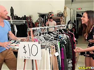 milf plumbed at a garment store