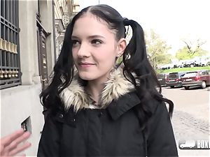 nice student Anie Darling enjoys sex in public